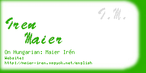 iren maier business card